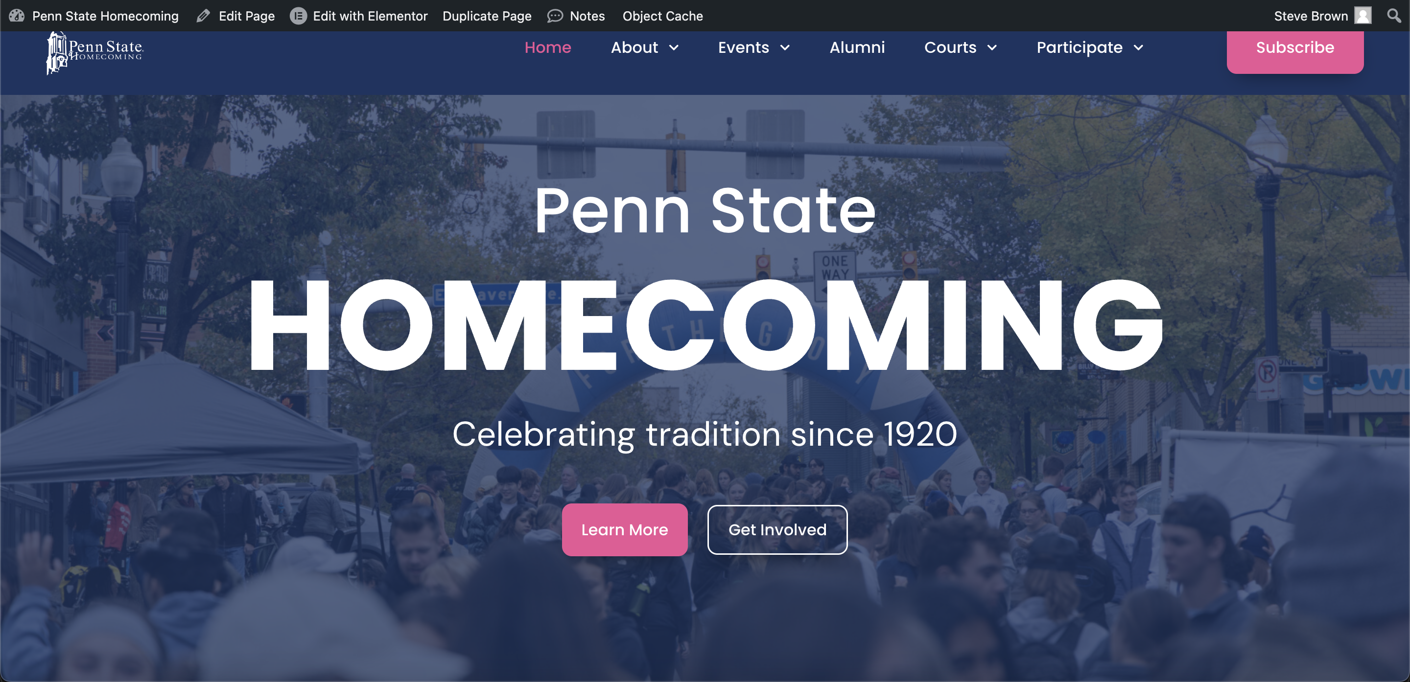 Homecoming PSU Website